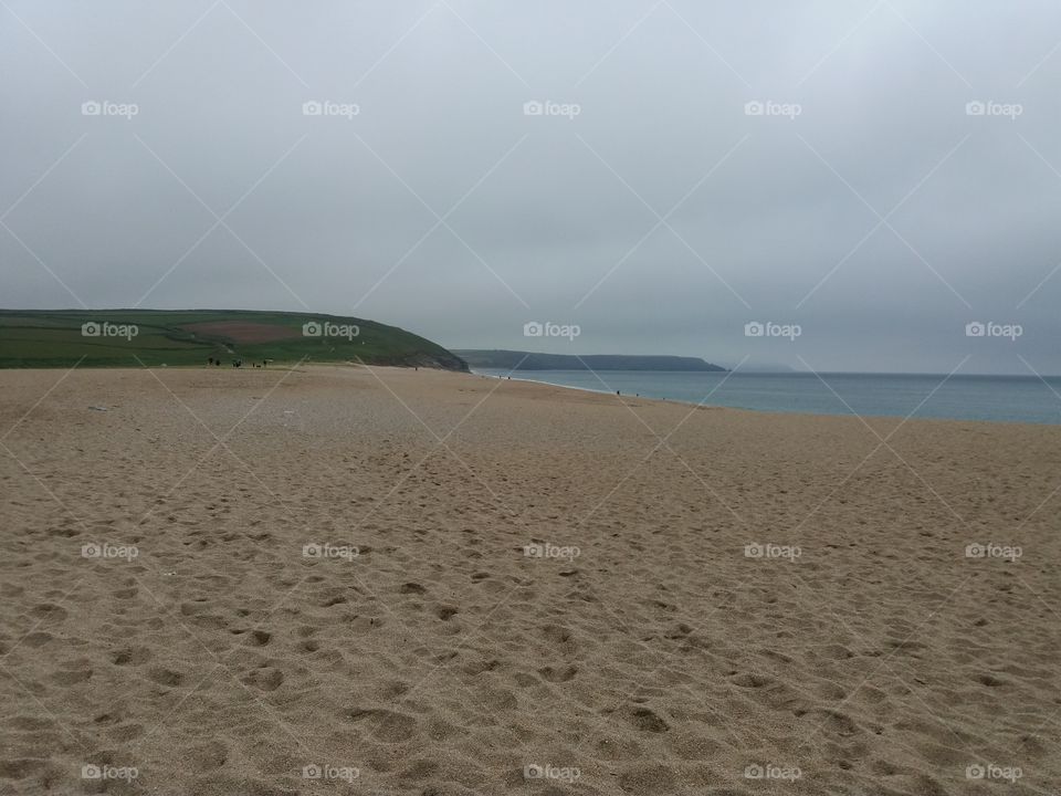 The beach at Looe Bar, Cornwall