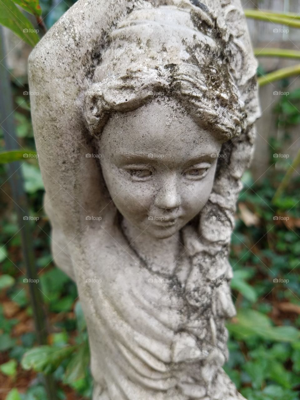 Stone angel close-up