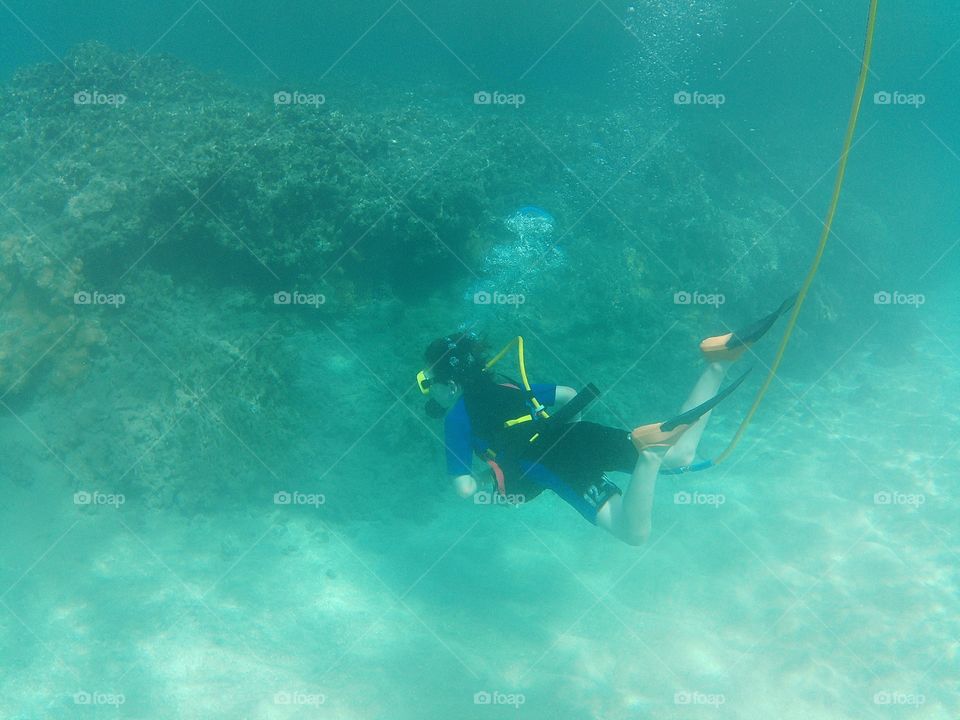 Boy Scuba Diving