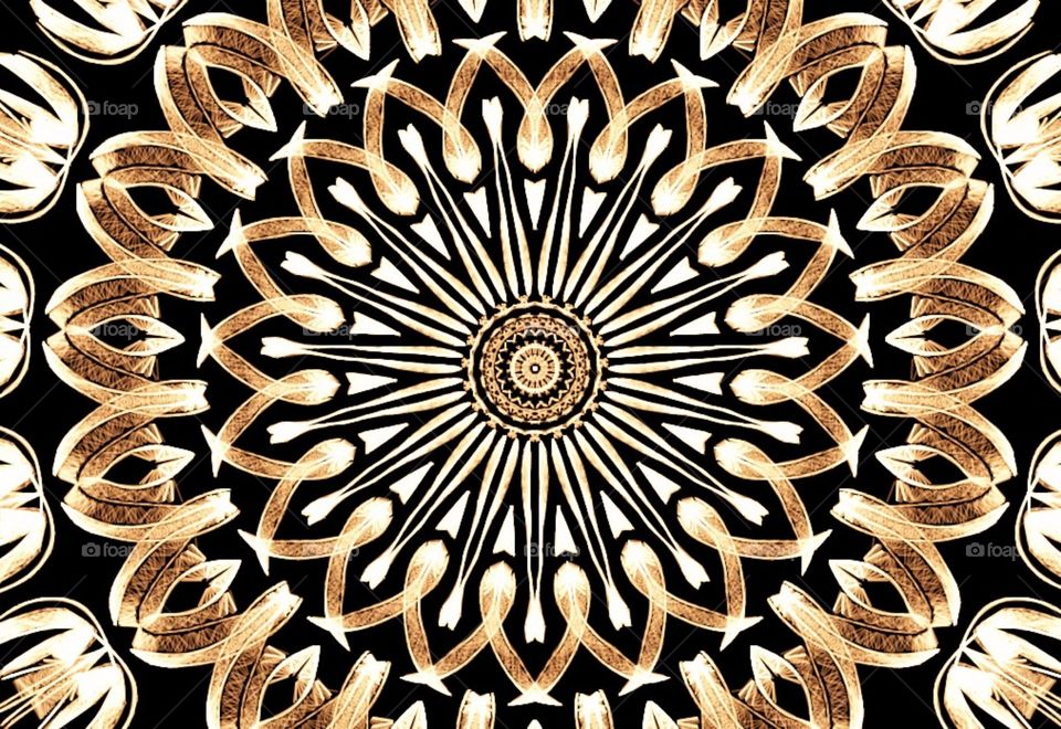 Modernized Gold Floral Art Design