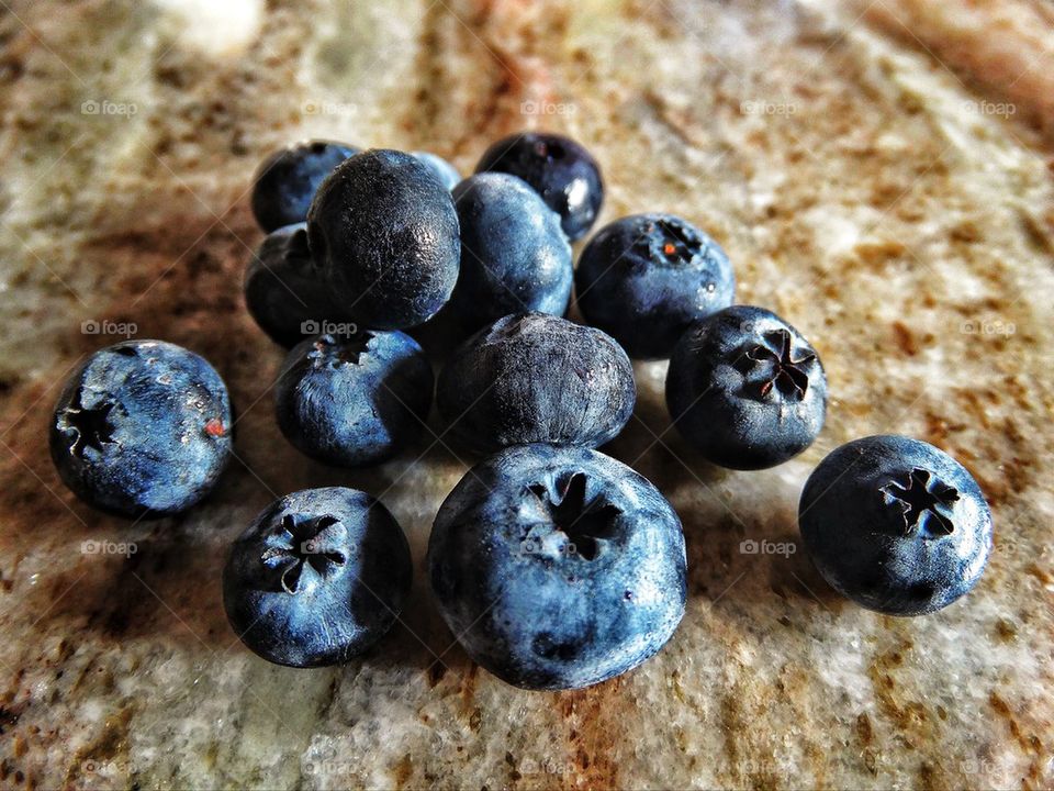 Fresh organic blueberries