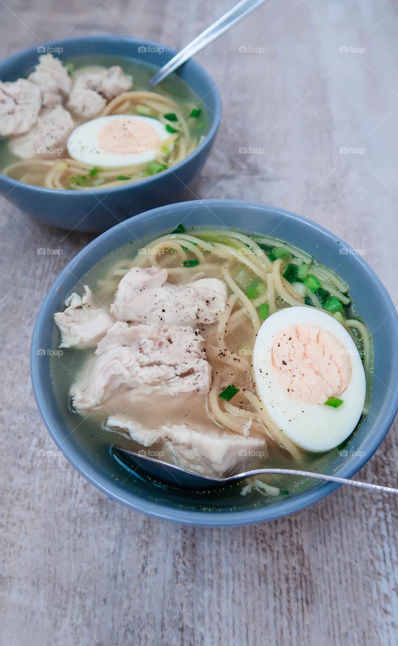 Asian food ramen soup 