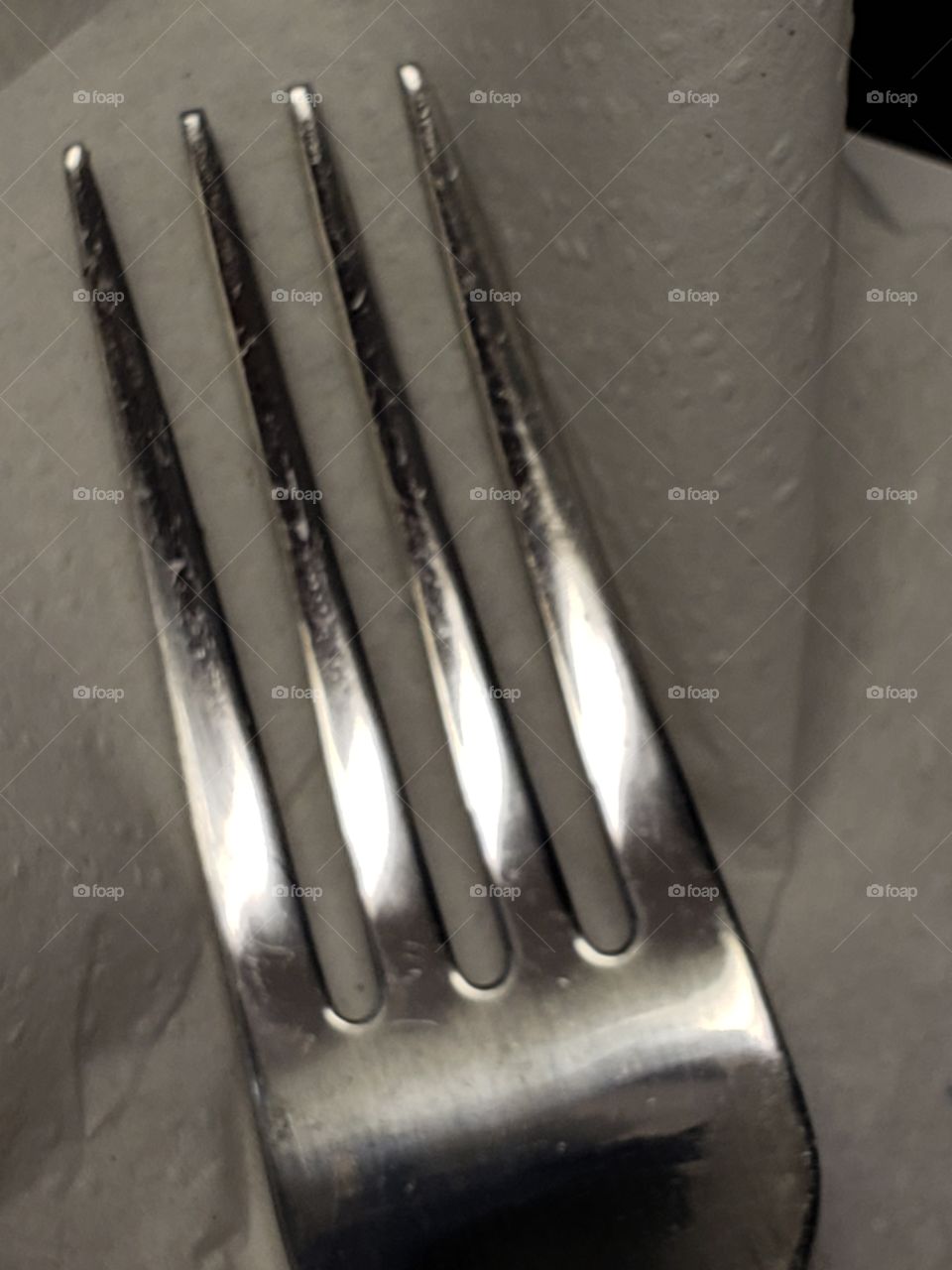 shiny silver fork