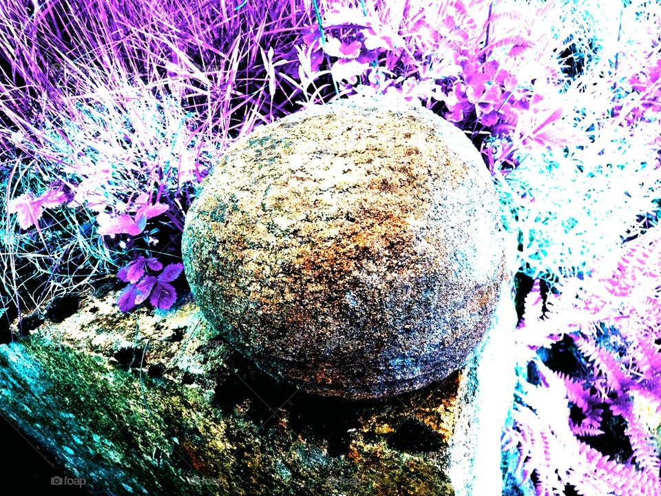 Psychedelic ball of rock