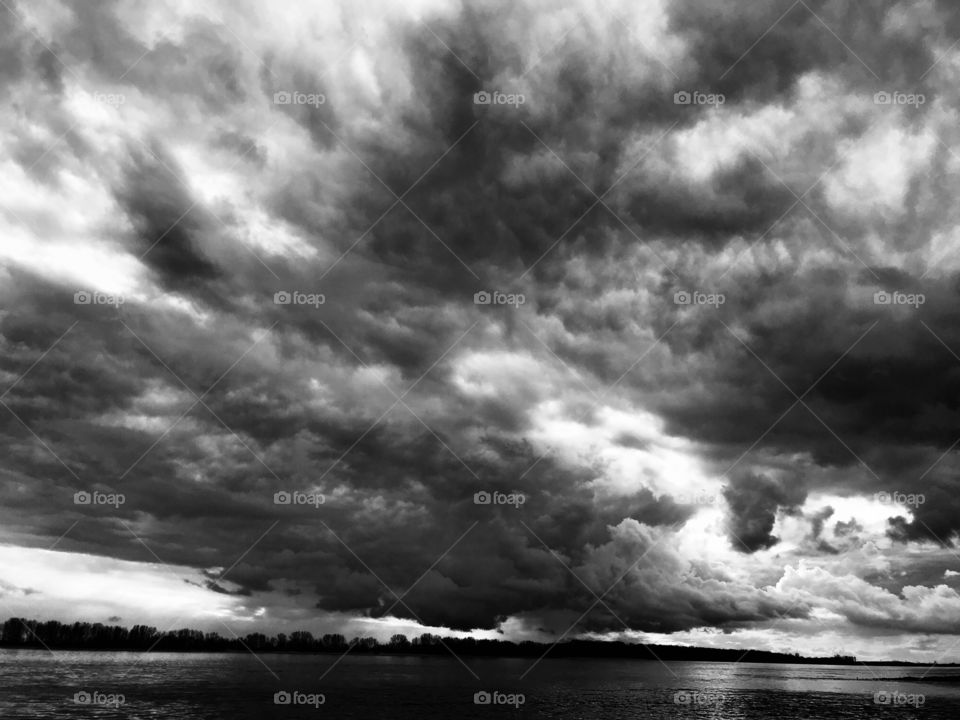 Clouds black and white 