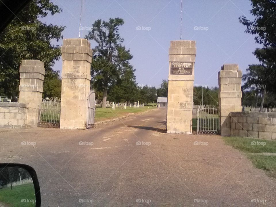 very old cemetery entrance