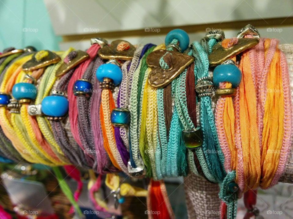 colorful bracelets