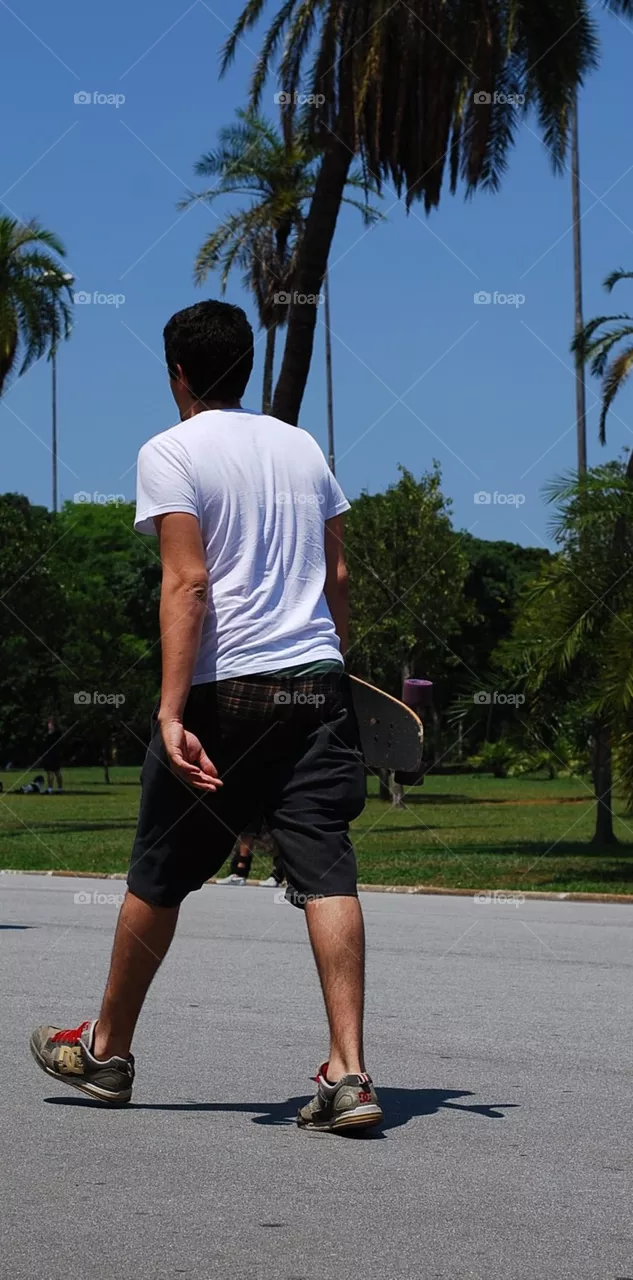 Skater at Museu do Ipiranga, Sao Paulo, Brazil.