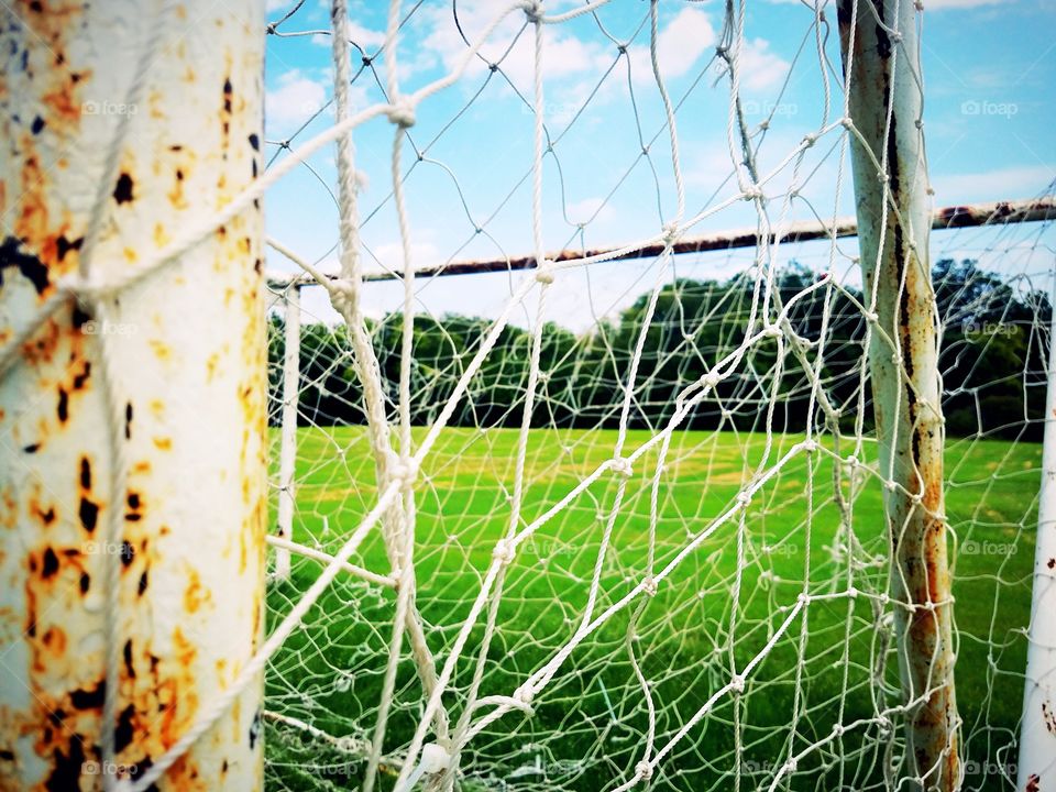 Soccer Net Closeup 