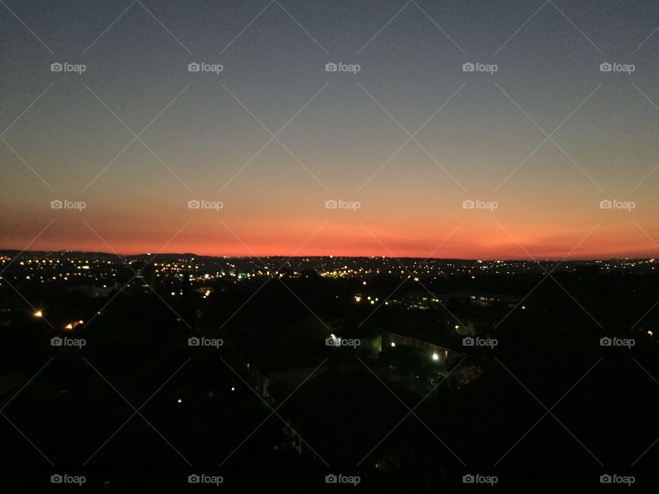 Sunset in SA Johannesburg 