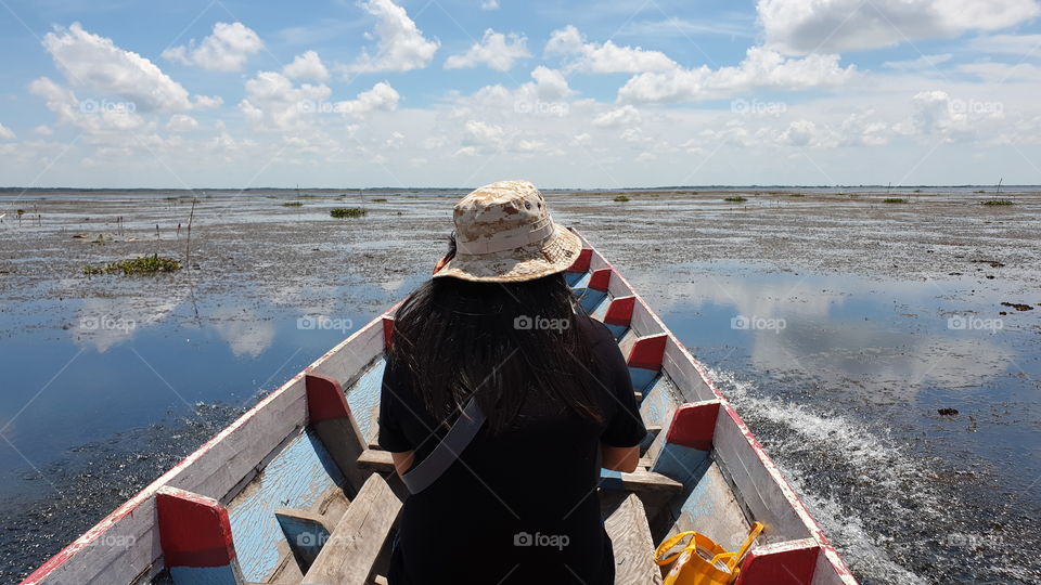 Tourists At Thalay Noi Waterfowl Park In Phatthalung Thailand.