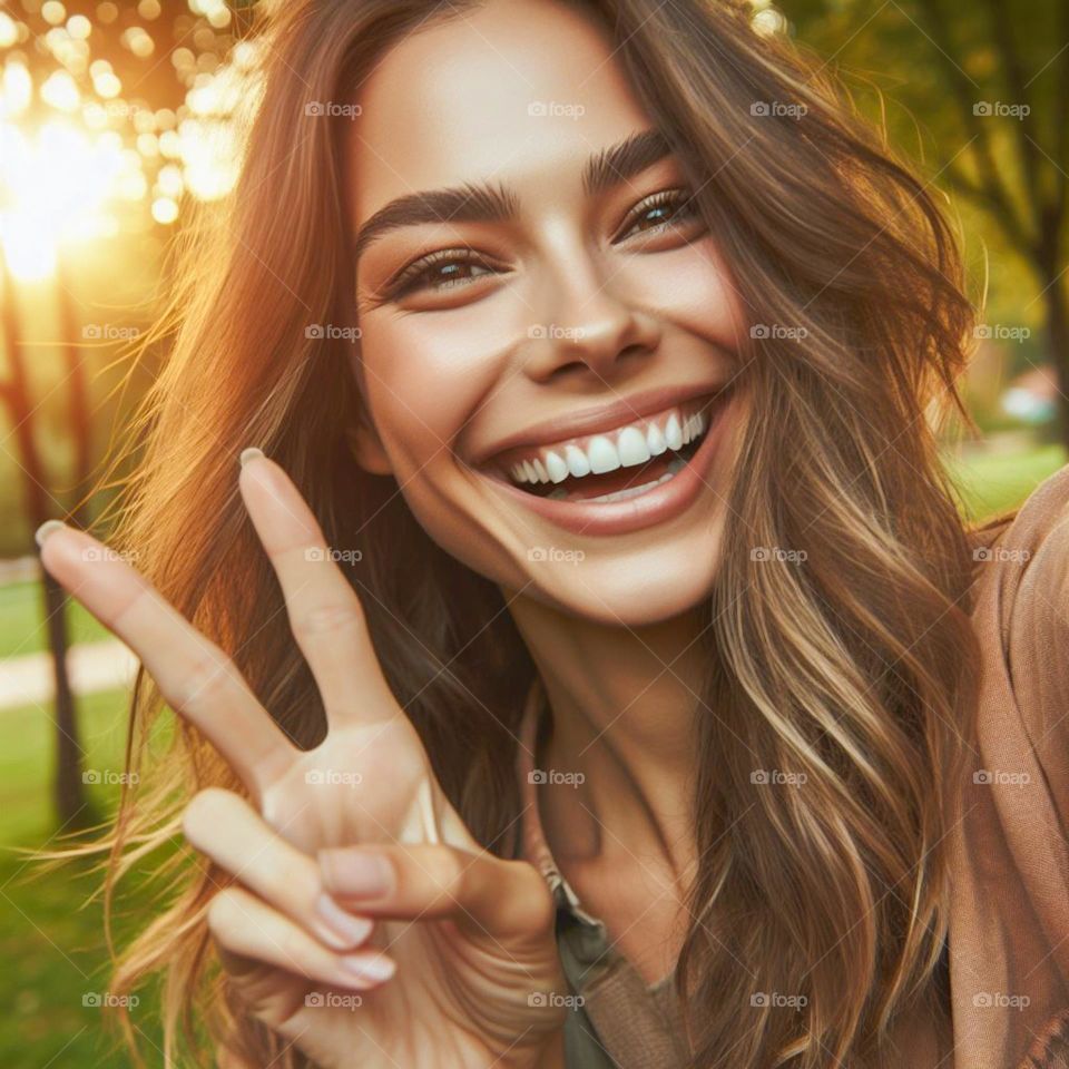 Sunset Laughter in the Park
In the golden hour of a serene park, the camera captures a candid moment of pure joy. A woman’s laughter echoes through the air, her eyes sparkling with mirth as the sun dips below the horizon.