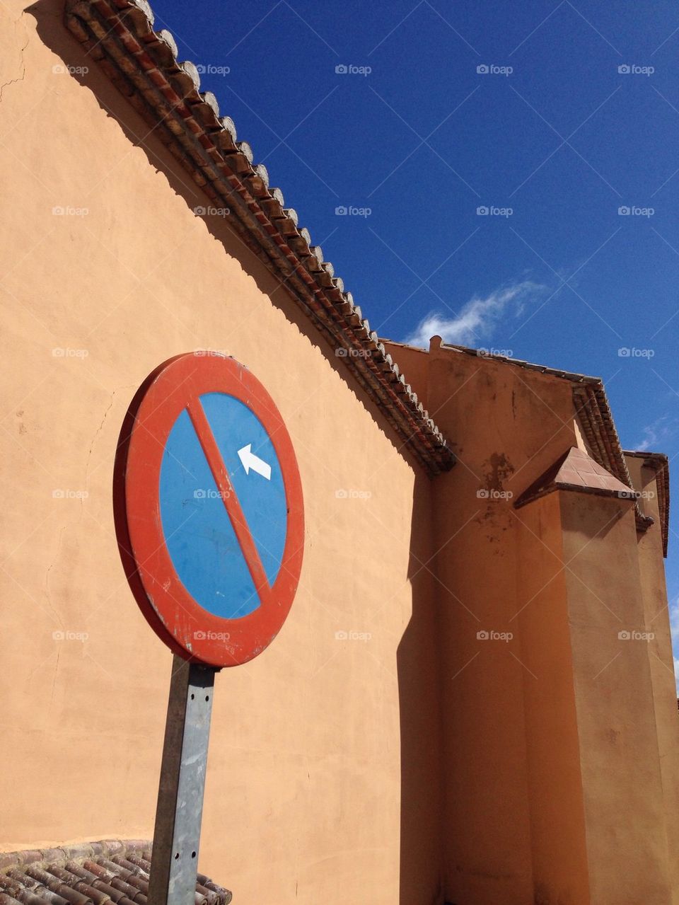 Traffic sign in Ronda , Spain 