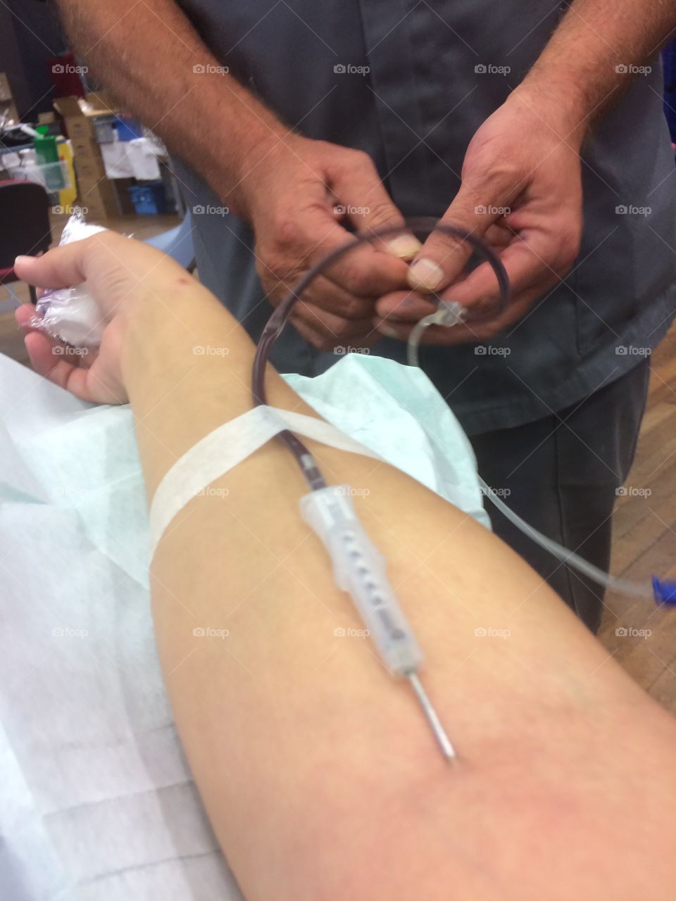 Giving blood hurts, but it's worth it. 