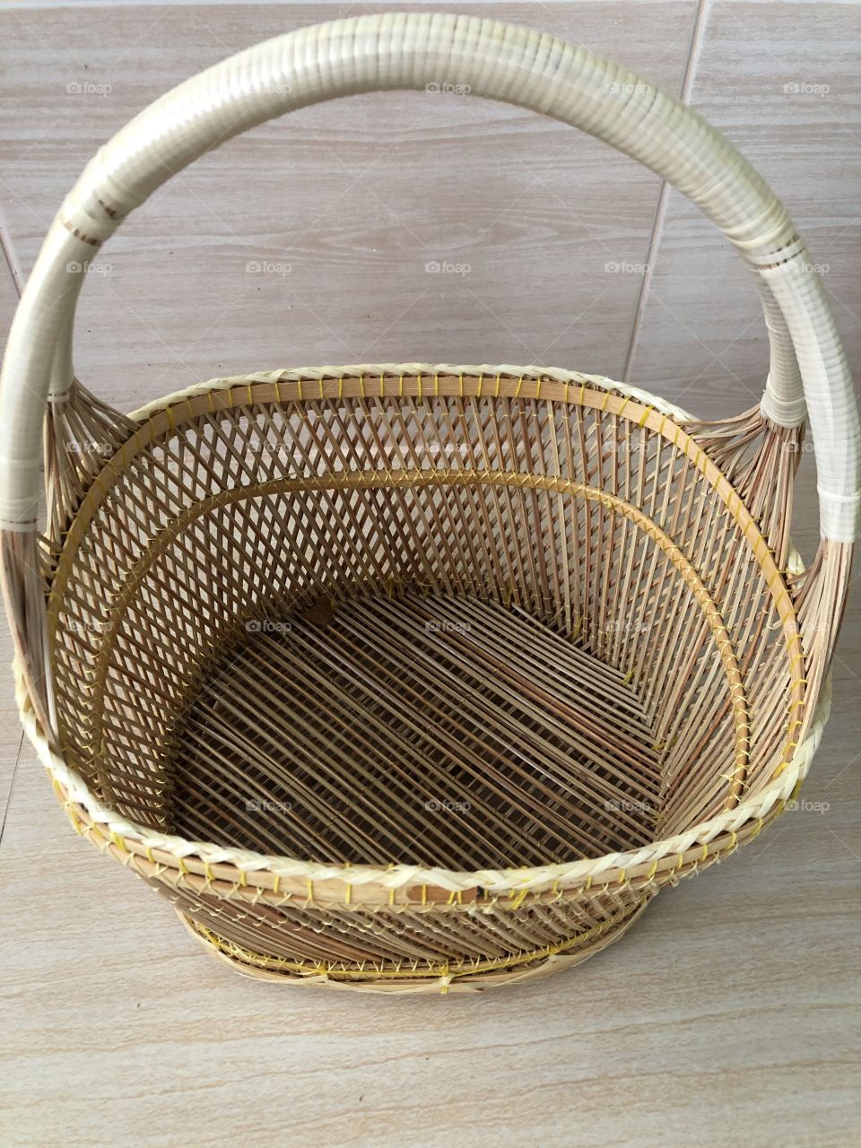 The brown color stories,Shape of the basket, handmade ( Countryside,Thailand)