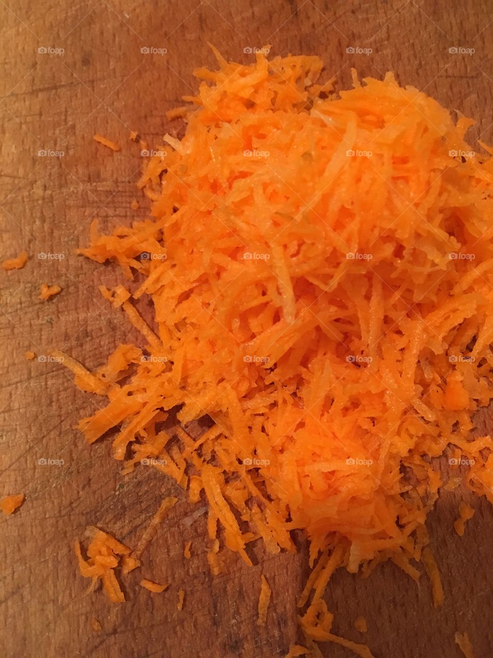 Carrots on wooden table