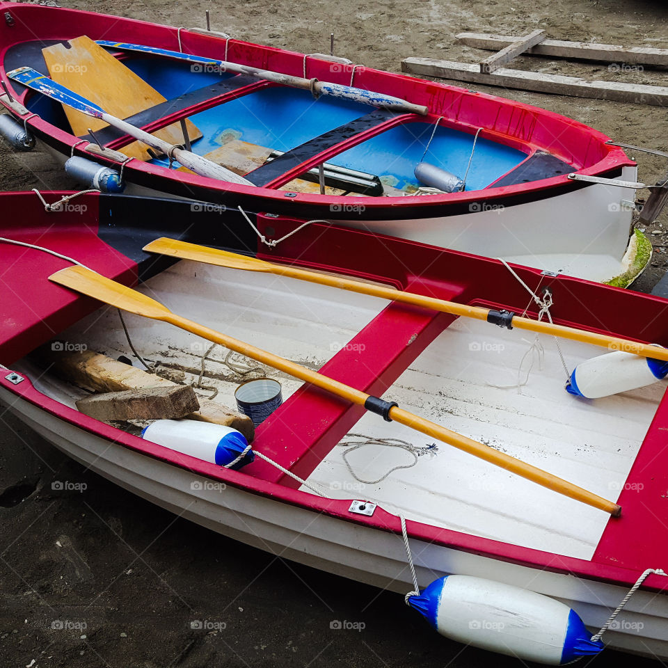 Boat in Vernazza in Italy