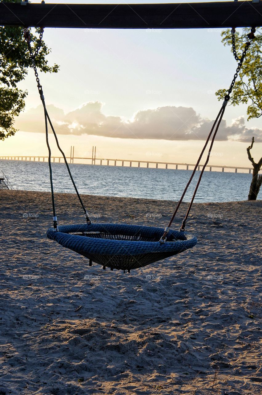 Swing on beach