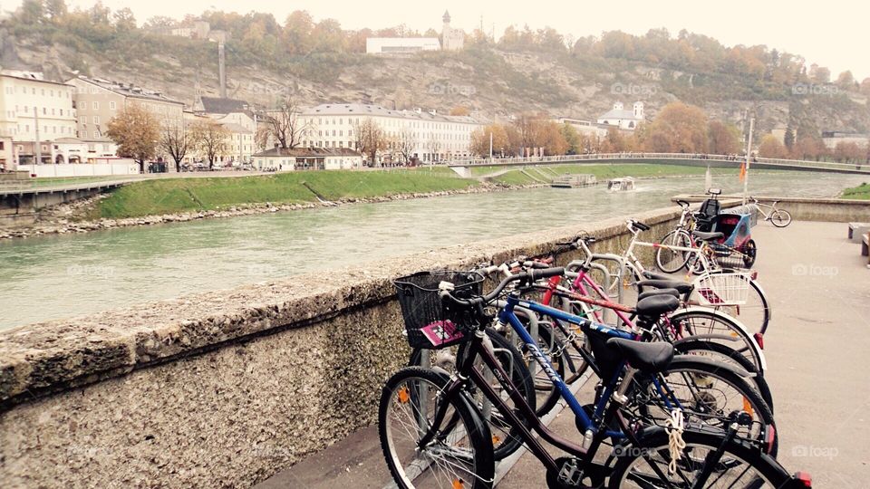 Bike walk by the river 