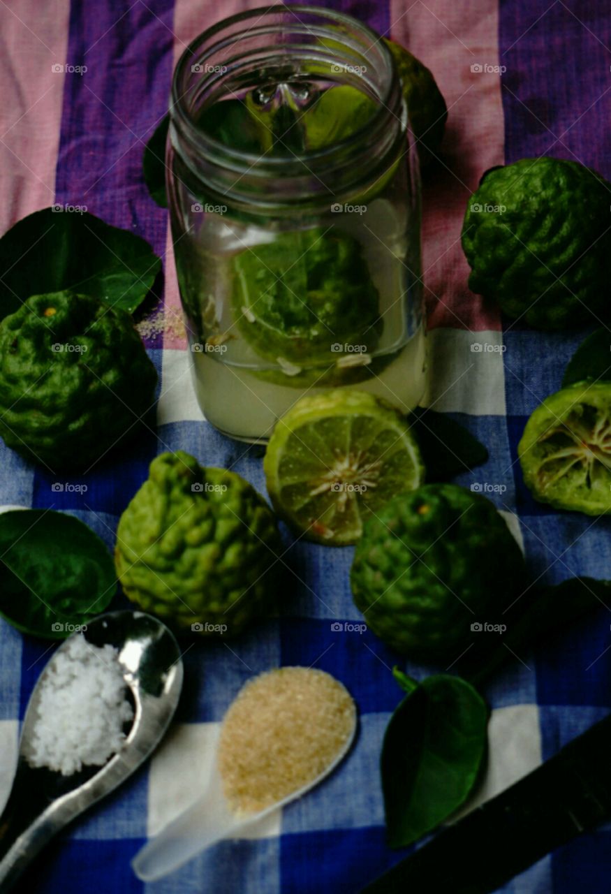 Homemade lime juice