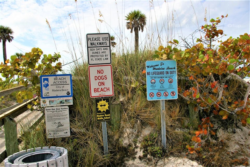 Beach Access Signs Florida