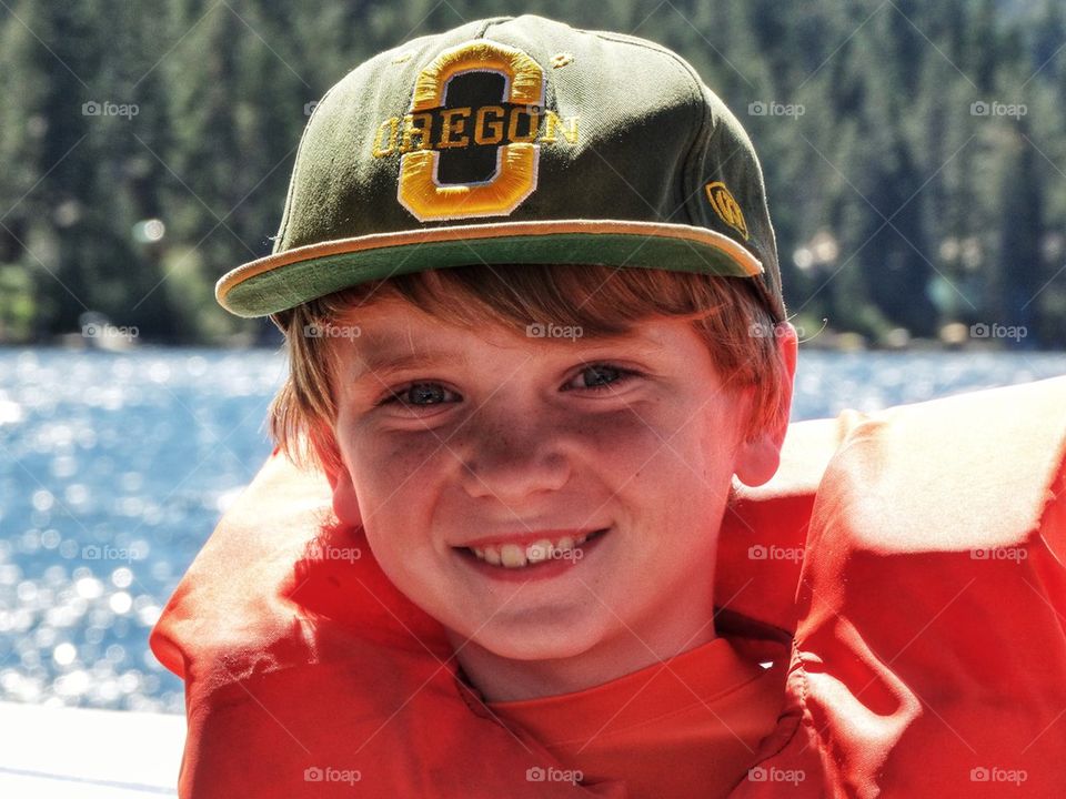 Boy Wearing A Life Vest