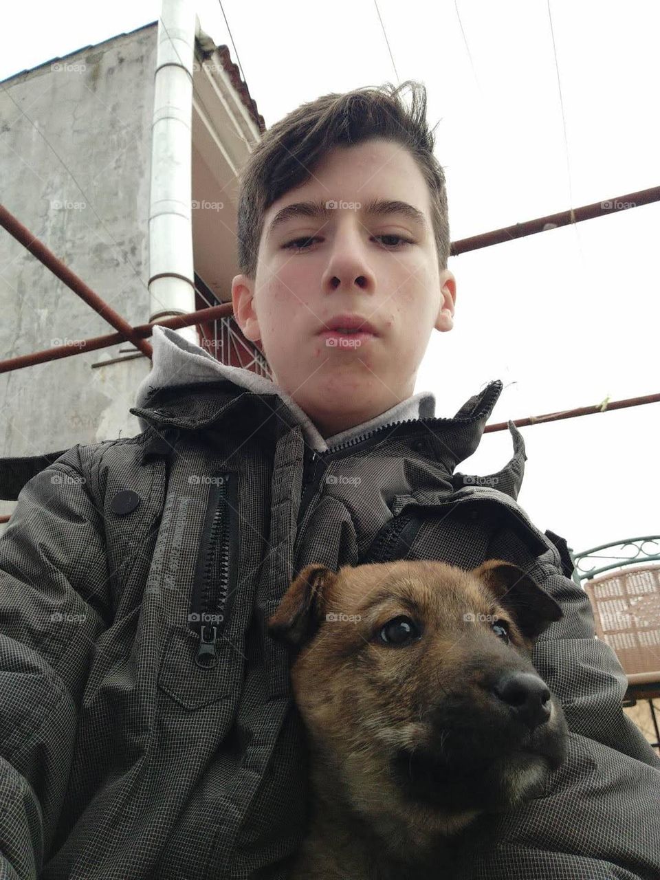 That's me with my dog. i will always remember this photo.