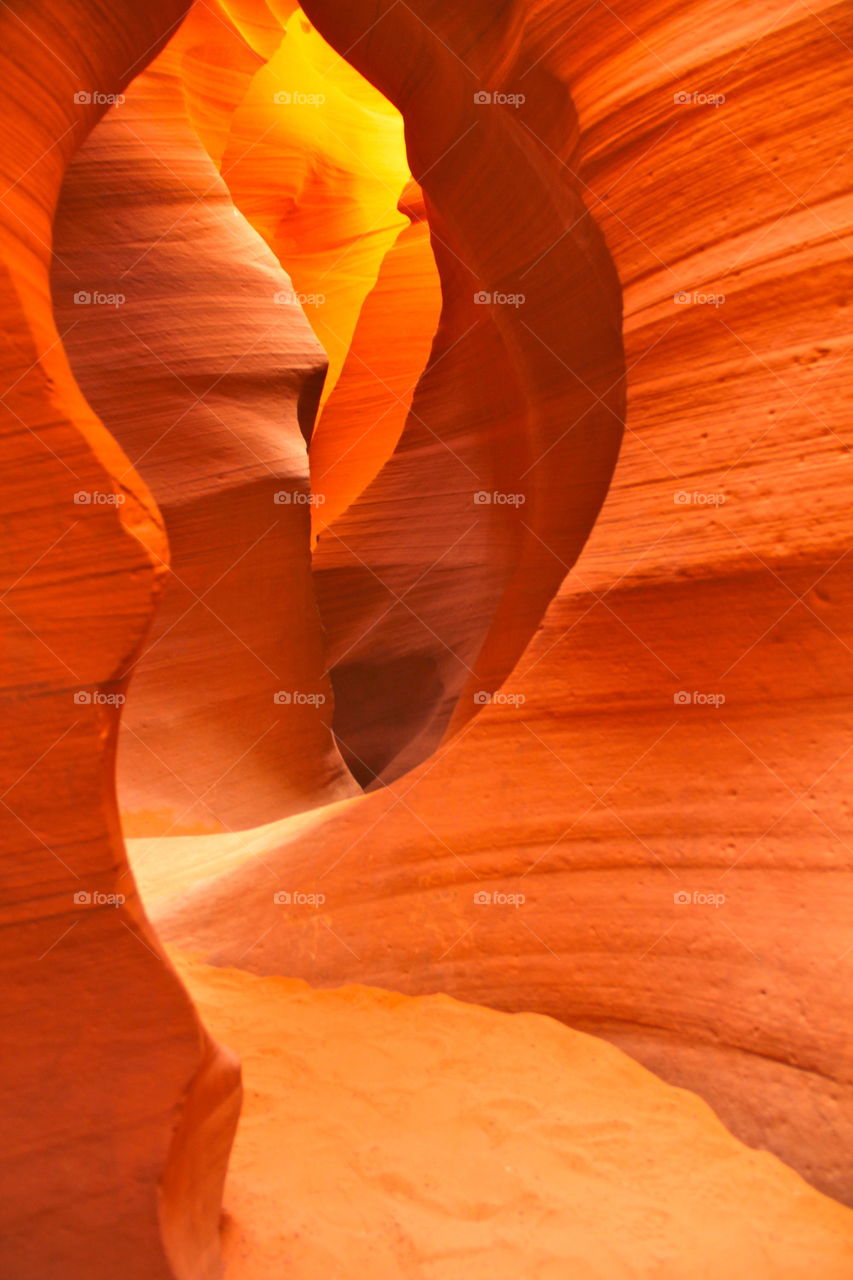 Rock formation in antelope canyon