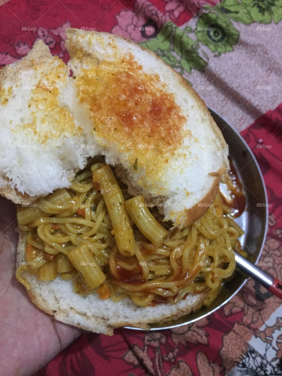 Self-made pasta Maggi 