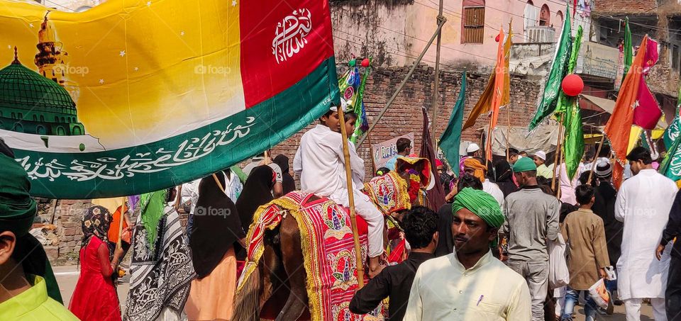 People's gathering for festival