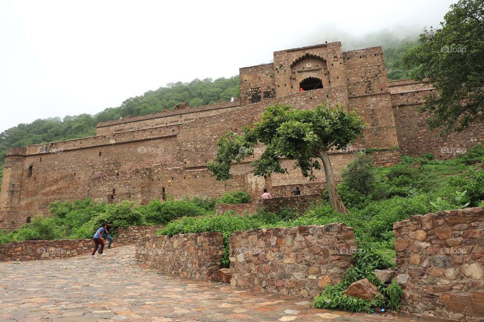 The ruins of Bhangarh Fort in Rajasthan in India. This Historical fort is often referred to as the most haunted place of the country.