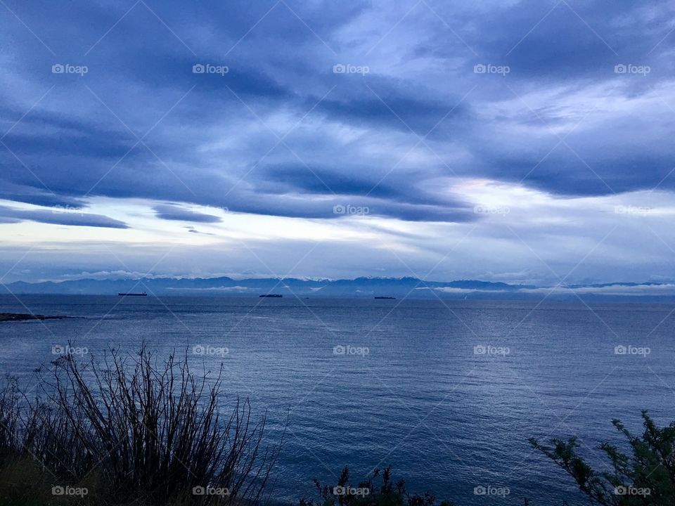 Clouds covering the sunset