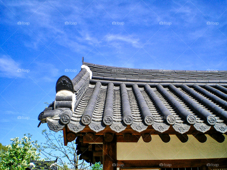 Dach eines koreanischen Hauses