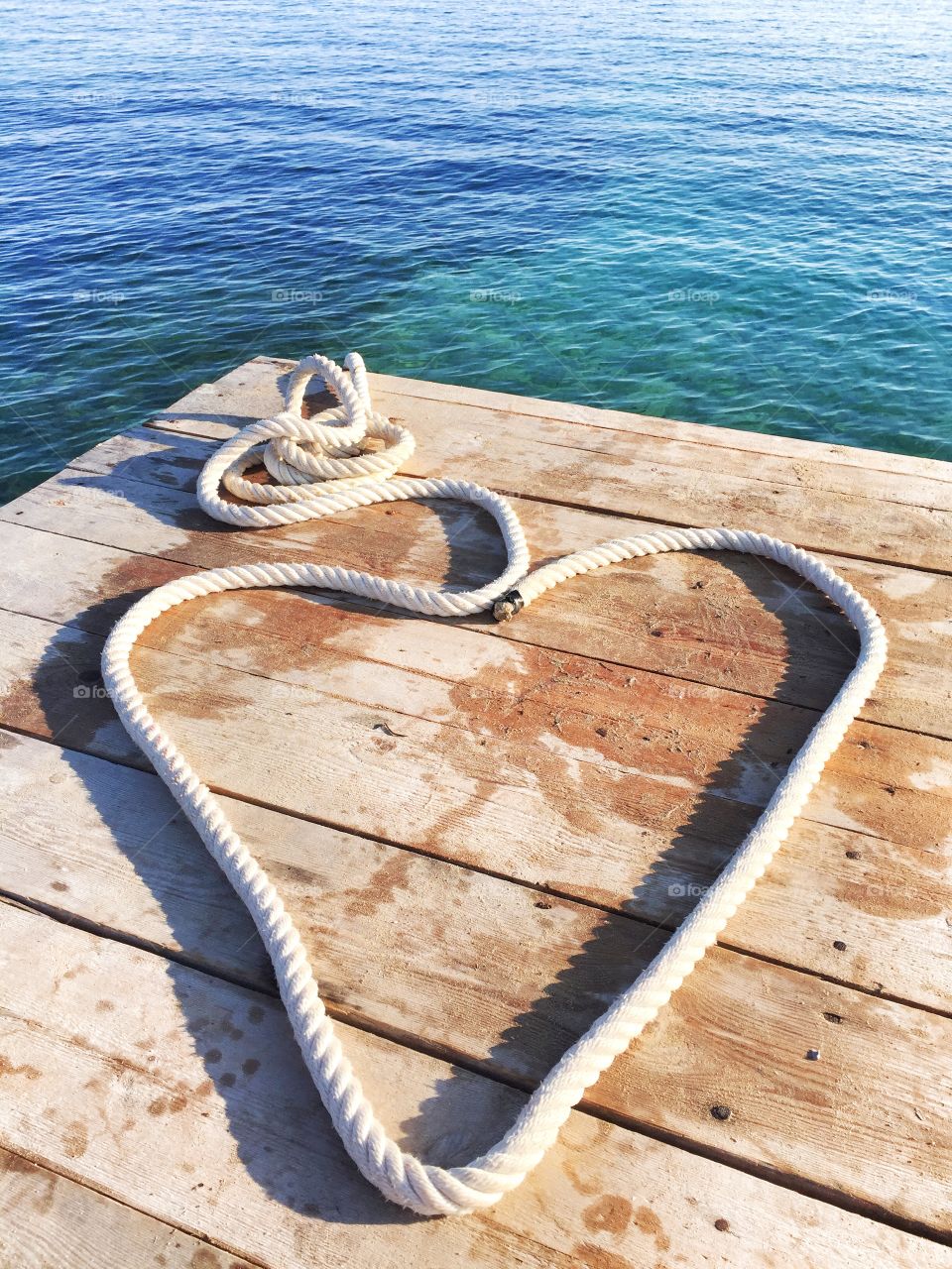 Heart shape on a jetty