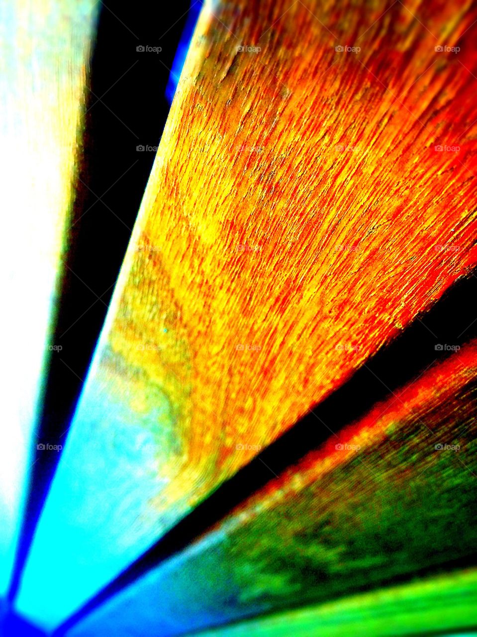 Wood paneling capturing the reflective light of twilight. Darker