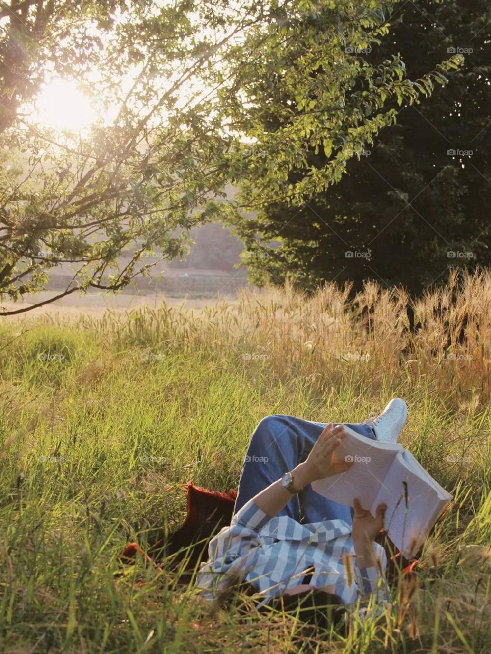 Feeling happy beneath the summer sun