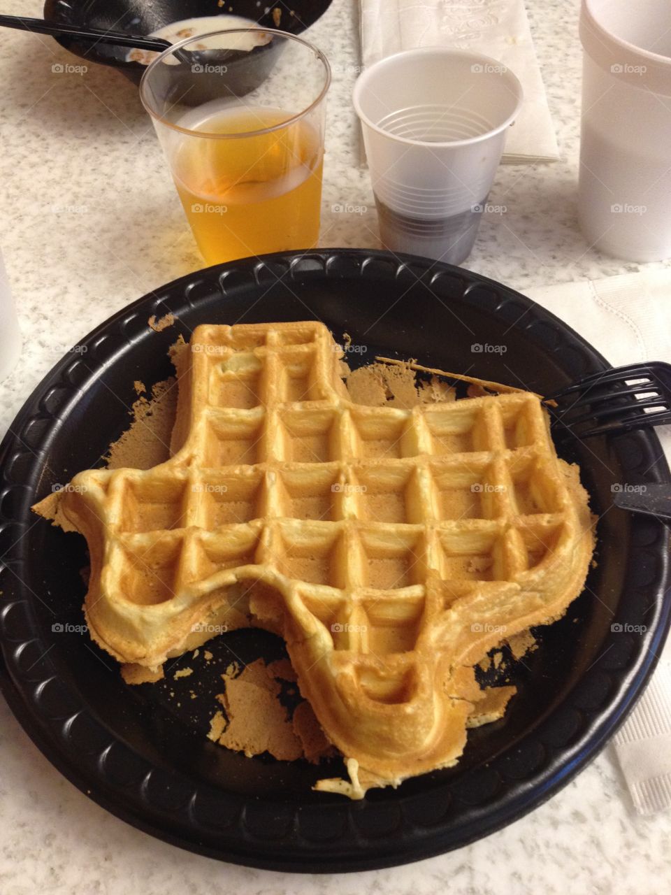 Everything is bigger in Texas . Breakfast
