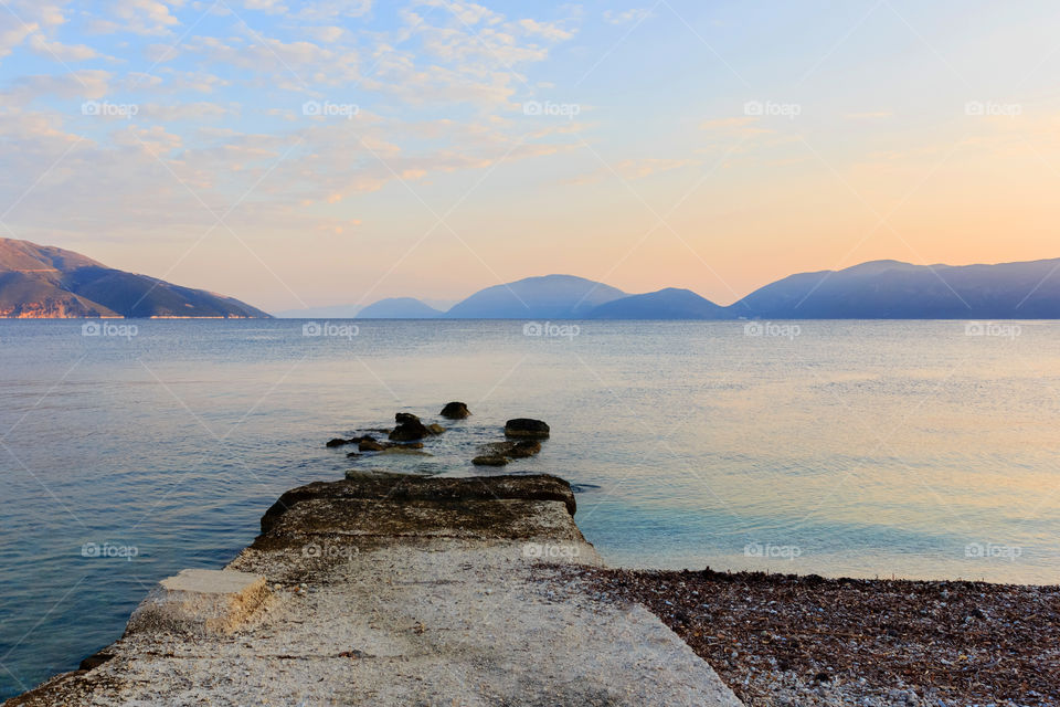 Early morning on the sea