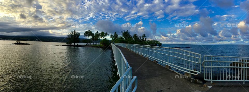 Panoramic at Moku Ola, Coconut Island