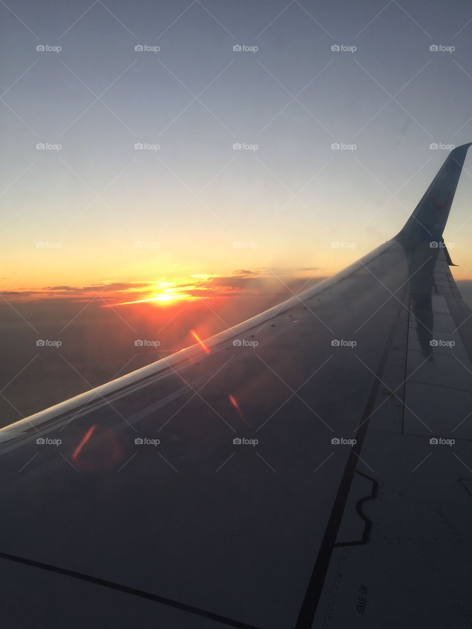 Sunset from a plane
