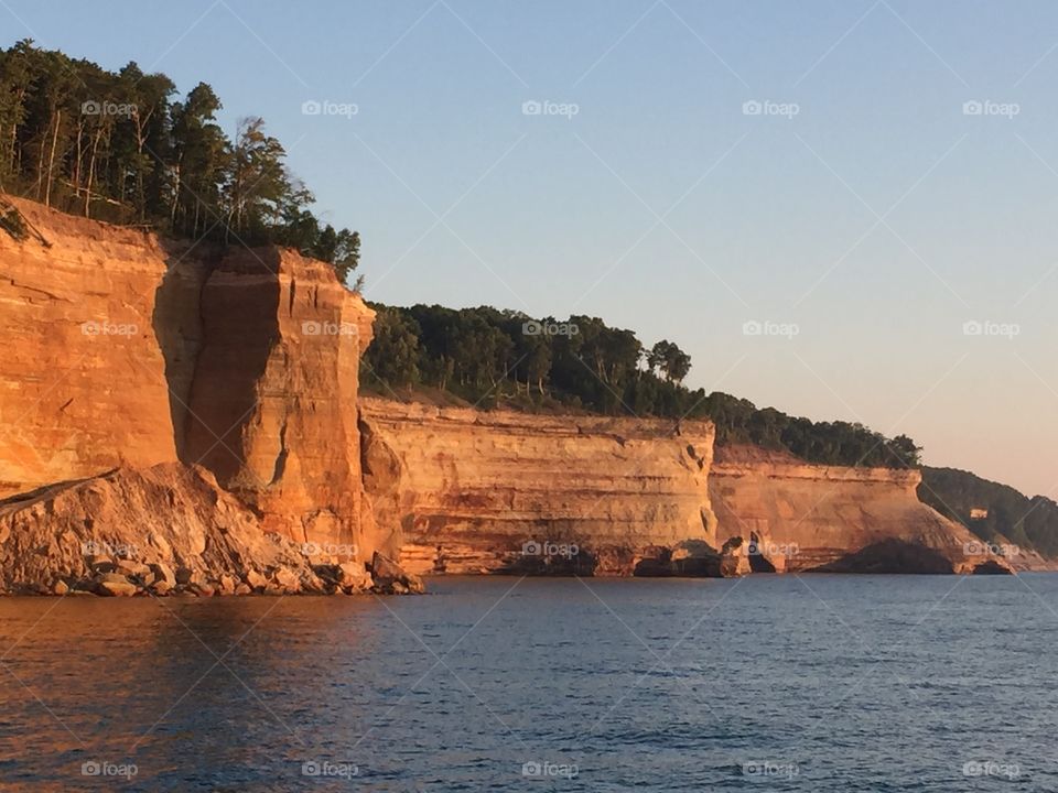 Sunset at Pictured Rocks-layers