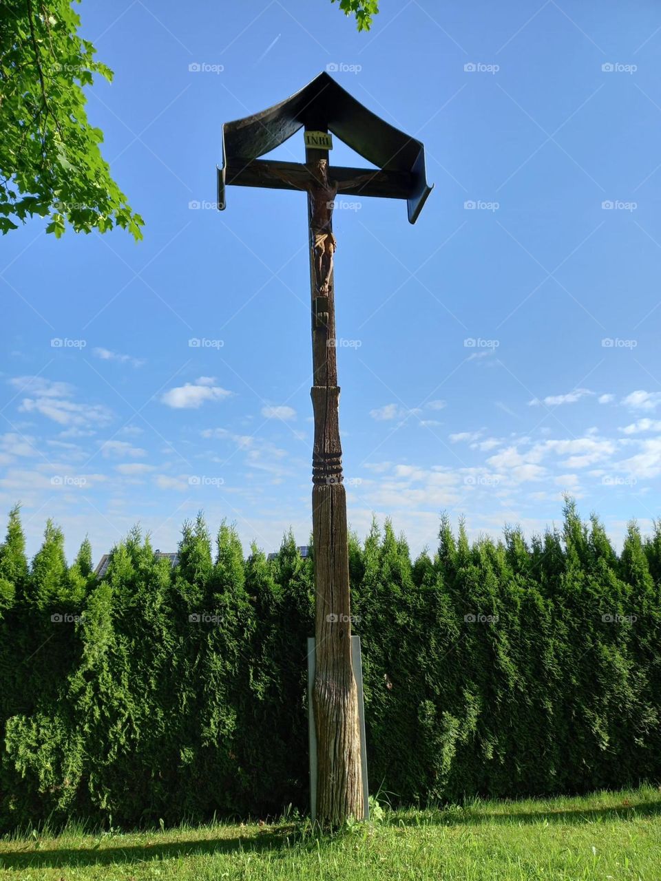 Wayside Cross in Bavarian Countryside