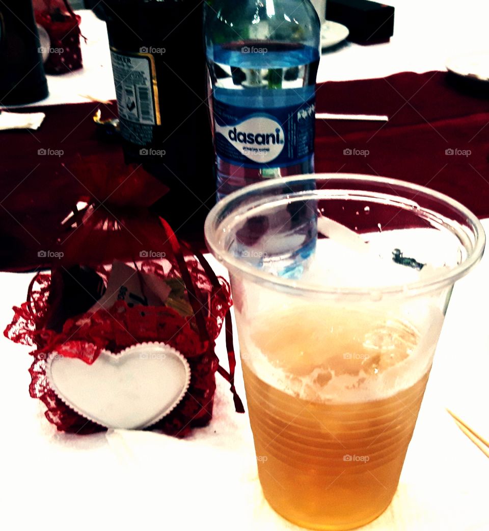 wedding reception drinks