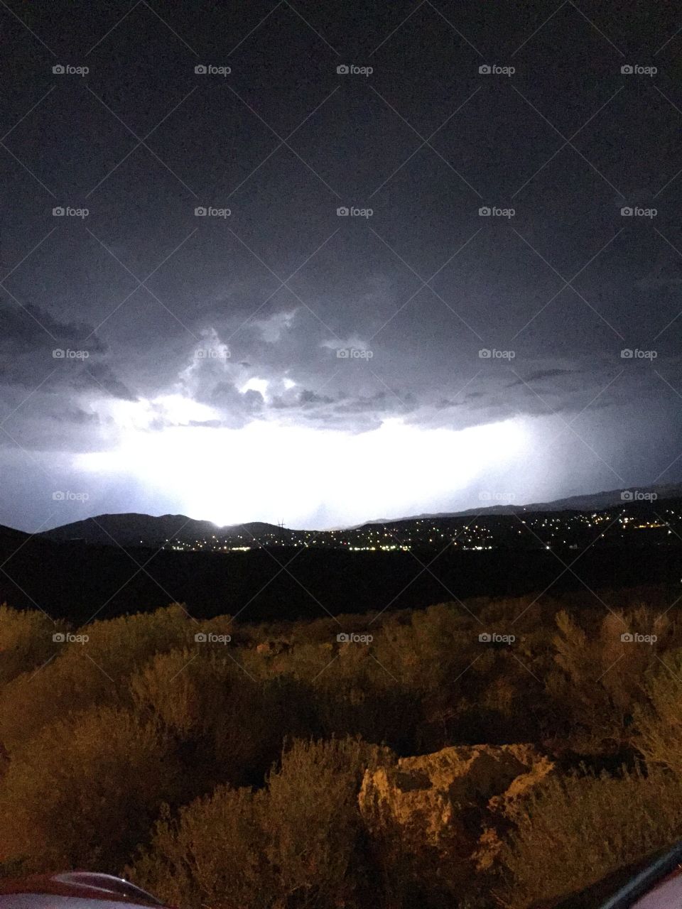 Thunder and lighting storm in Reno