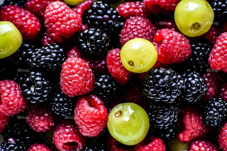 Fruits and their natural vibrant colors clashing beautifully in my bowl. I love fruits! 