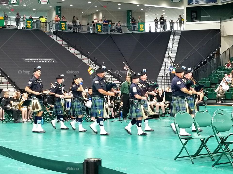 The Bagpipes At Graduation