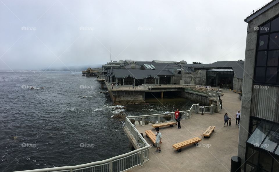 Panoramic view of Monterey Bay aquarium 