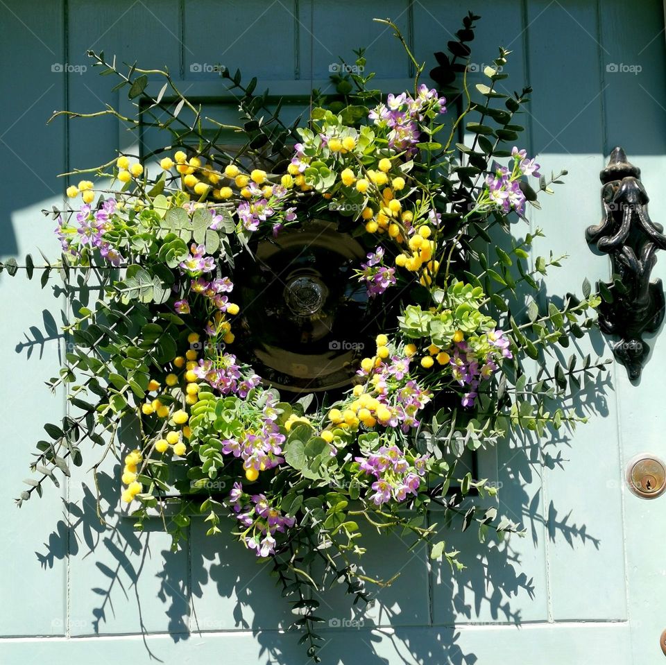 Door decorating. Easter time.