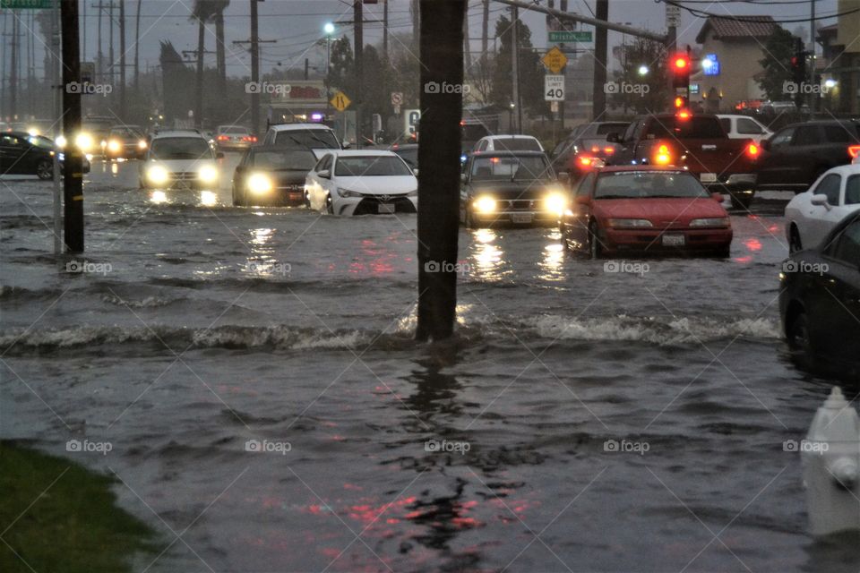 Floods in city 