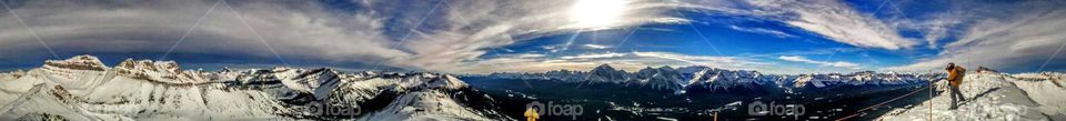 Panoramic, Nature, Snow, Mountain, Sunset